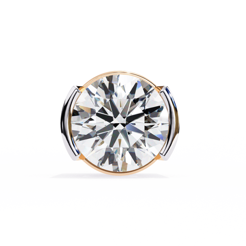 Reverra 14K Gold Round Bar-Set Lab Grown Diamond Stud Earrings For Women, CTTW-2.57 - Reverra Jewels Inc.