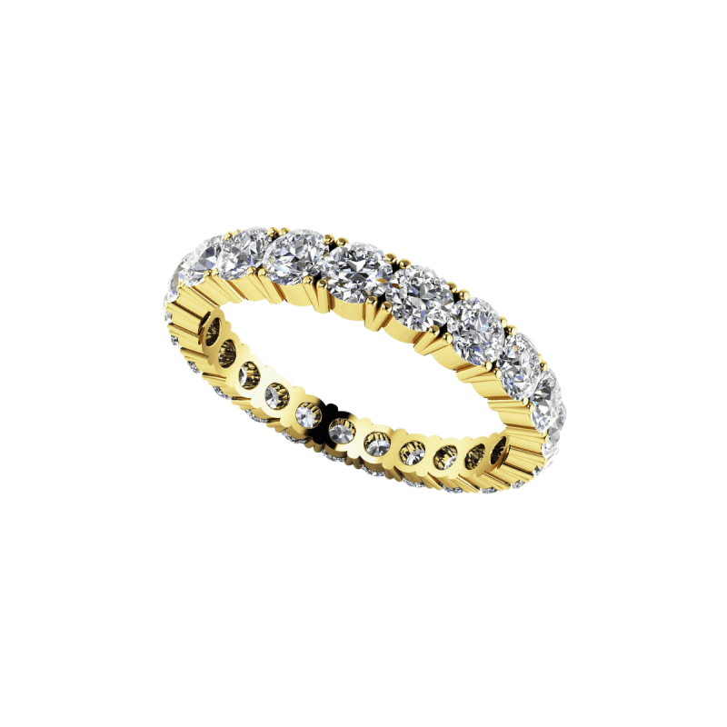 Reverra 14K Gold Round IGI Certified Lab Diamond Everlasting Love Four Prong Eternity Ring, CTTW-0.56 - Reverra Jewels Inc.