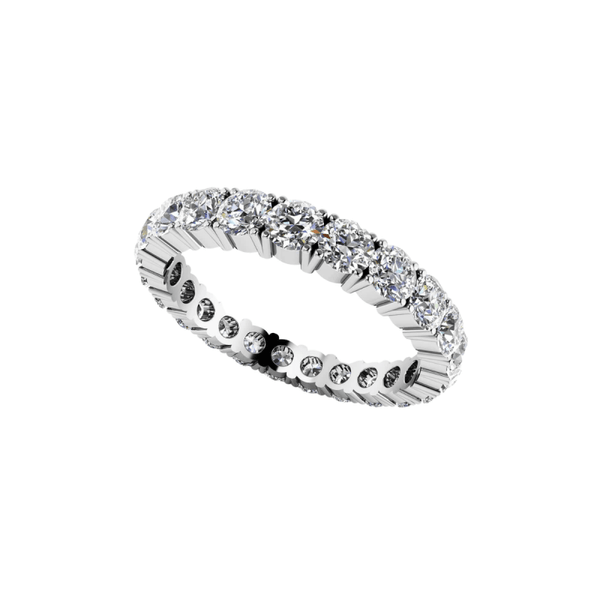 Reverra 14K Gold Round IGI Certified Lab Diamond Everlasting Love Four Prong Eternity Ring, CTTW-0.56 - Reverra Jewels Inc.