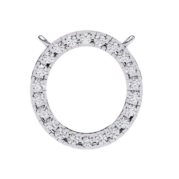 Reverra 14K Gold Round Lab Grown Diamond Circle Pendant For Women, CTTW-0.34 - Reverra Jewels Inc.