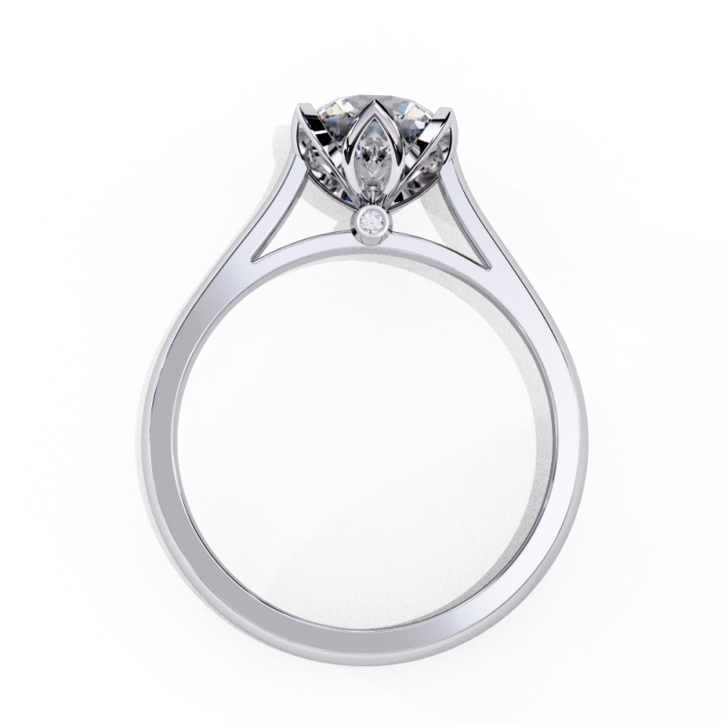 Reverra 14K Gold Round Lab Grown Diamond Classic Solitaire Engagement Ring for Women, CTTW-1.413 - Reverra Jewels Inc.