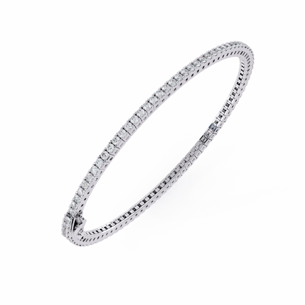 Reverra 14K Gold Round Lab Grown Diamond Classic Tennis Bracelet for Women, CTTW-1.92 - Reverra Jewels Inc.