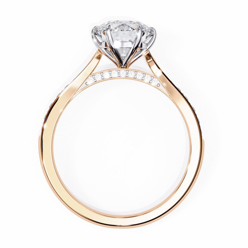 Reverra 14K Gold Round Lab Grown Diamond Engagement Ring for Women, CTTW-1.14 - Reverra Jewels Inc.