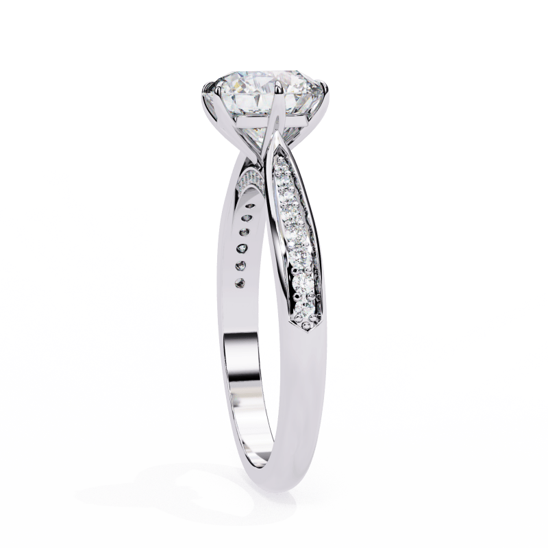 Reverra 14K Gold Round Lab Grown Diamond Engagement Ring for Women, CTTW-1.14 - Reverra Jewels Inc.