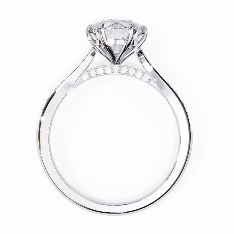 Reverra 14K Gold Round Lab Grown Diamond Engagement Ring for Women, CTTW-1.14 - Reverra Jewels Inc.