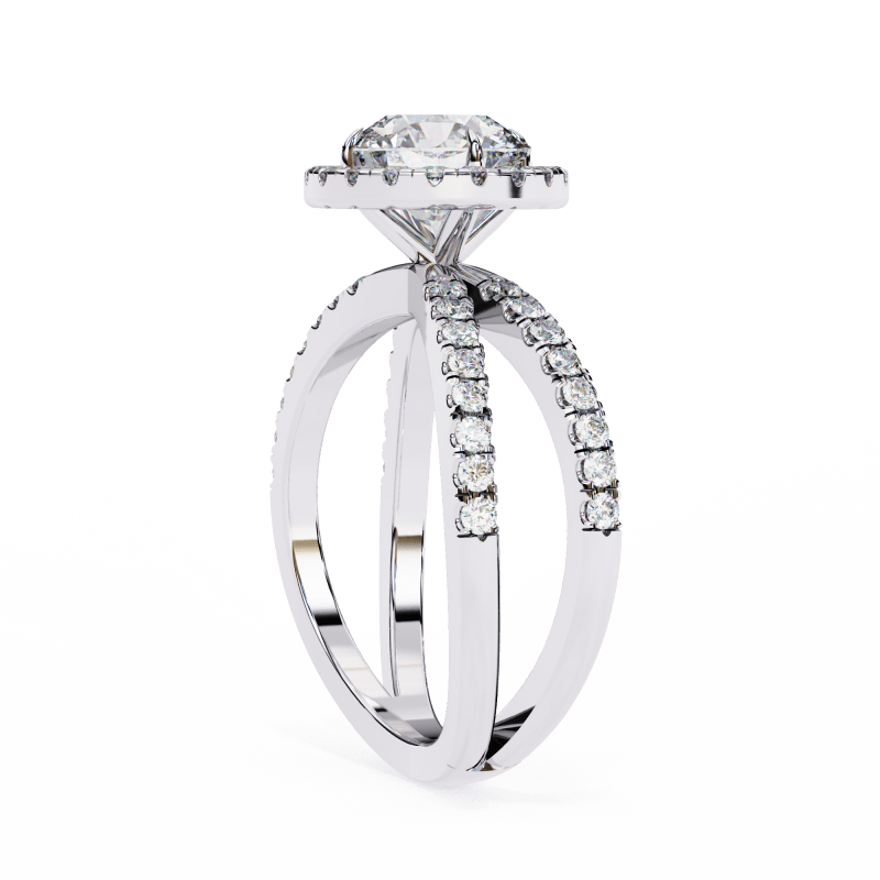 Reverra 14K Gold Round Lab Grown Diamond Engagement Ring for Women, CTTW-2 - Reverra Jewels Inc.