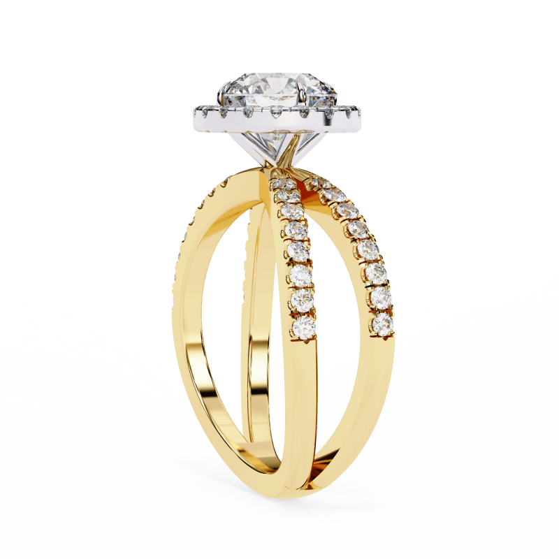 Reverra 14K Gold Round Lab Grown Diamond Engagement Ring for Women, CTTW-2 - Reverra Jewels Inc.