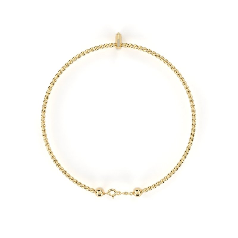 Reverra 14K Gold Round Lab Grown Diamond Fashion Bracelet for Women, CTTW-0.01 - Reverra Jewels Inc.