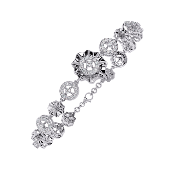 Reverra 14K Gold Round Lab Grown Diamond Fashion Bracelet for Women, CTTW-1.29 - Reverra Jewels Inc.