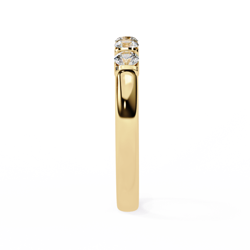 Reverra 14K Gold Round Lab Grown Diamond Five-Stone Engagement Ring for Women, CTTW-0.51 - Reverra Jewels Inc.