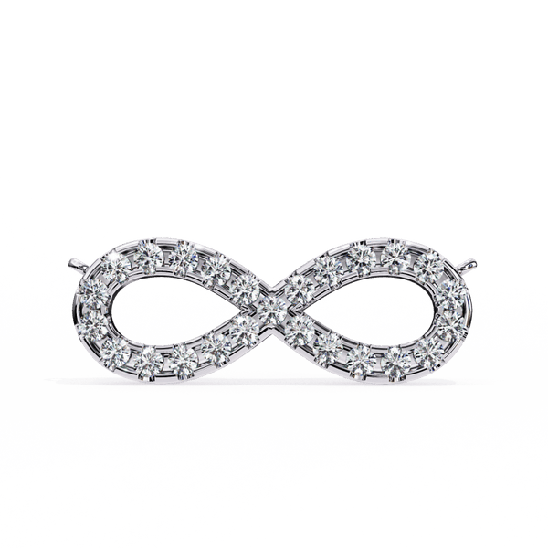 Reverra 14K Gold Round Lab Grown Diamond Infinity Pendant For Women, CTTW-0.32 - Reverra Jewels Inc.