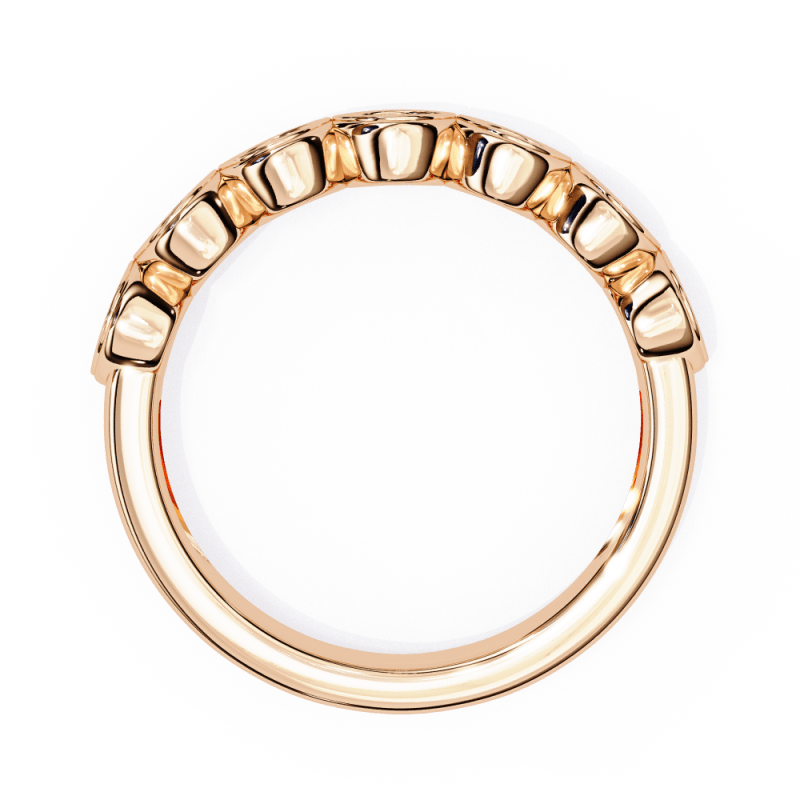 Reverra 14K Gold Round Lab Grown Diamond Leaf Nature-Inspired Grace Engagement Ring for Women, CTTW-0.21 - Reverra Jewels Inc.