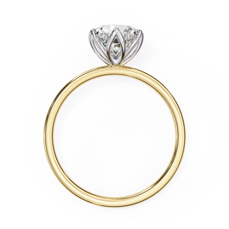 Reverra 14K Gold Round Lab Grown Diamond Six-Prong Classic Solitaire Engagement Ring for Women, CTTW-1.95 - Reverra Jewels Inc.