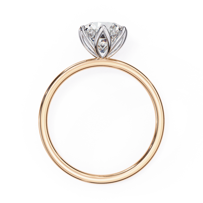 Reverra 14K Gold Round Lab Grown Diamond Six-Prong Classic Solitaire Engagement Ring for Women, CTTW-1.95 - Reverra Jewels Inc.
