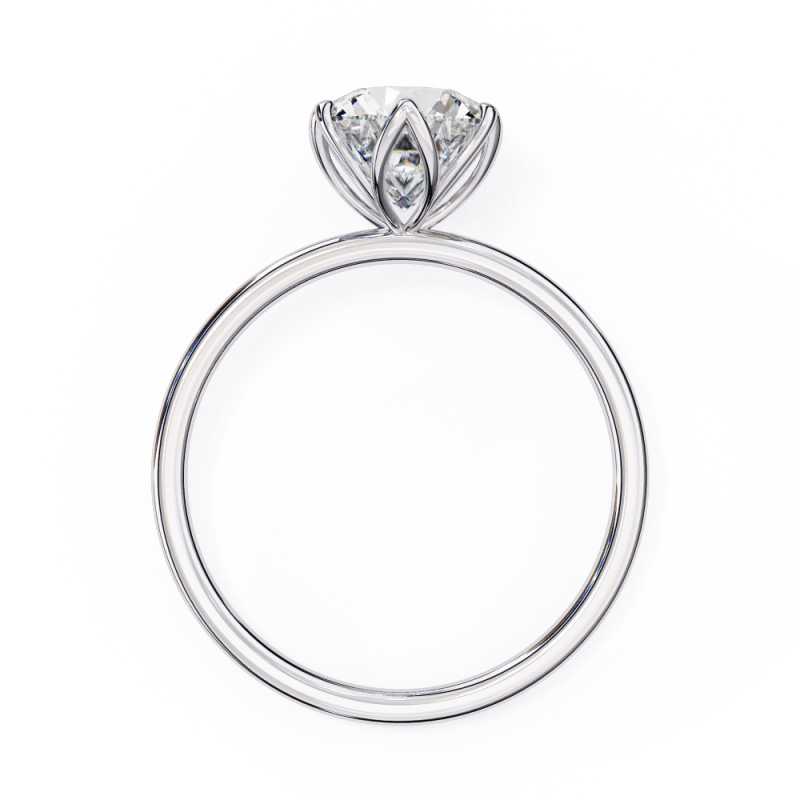 Reverra 14K Gold Round Lab Grown Diamond Six-Prong Classic Solitaire Engagement Ring for Women, CTTW-1.95 - Reverra Jewels Inc.