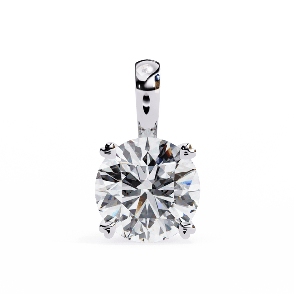 Reverra 14K Gold Round Lab Grown Diamond Solitaire Pendant For Women, CTTW-0.8 - Reverra Jewels Inc.