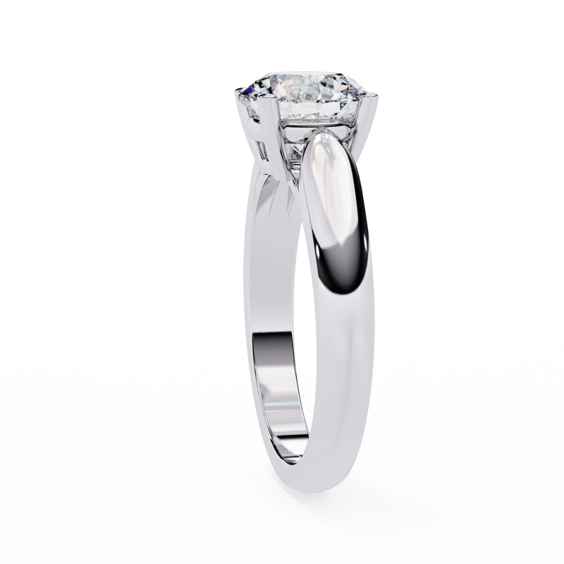 Reverra 14K Gold Round Lab Grown Diamond Split Shank Engagement Ring for Women, CTTW-1.92 - Reverra Jewels Inc.