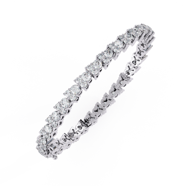 Reverra 14K Gold Round Lab Grown Diamond Tennis Bracelet for Women, CTTW-1.28 - Reverra Jewels Inc.