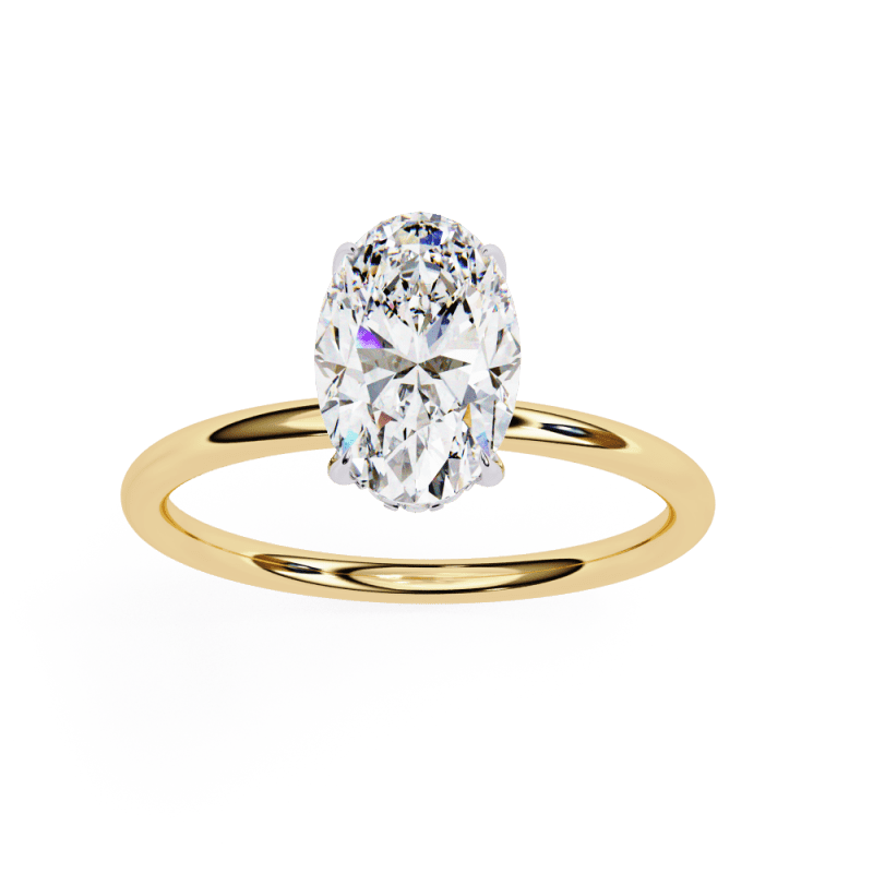 Reverra 14K Gold Solitaire Lab Grown Diamond Minimalist Classic Engagement Ring for Women, CTTW-1.25 - Reverra Jewels Inc.