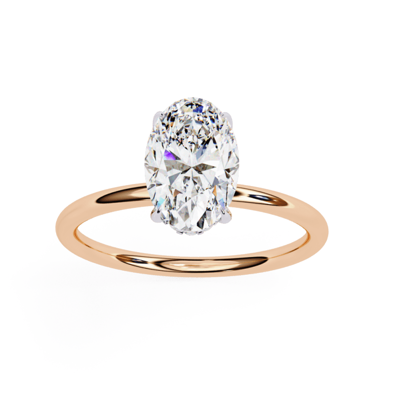 Reverra 14K Gold Solitaire Lab Grown Diamond Minimalist Classic Engagement Ring for Women, CTTW-1.25 - Reverra Jewels Inc.