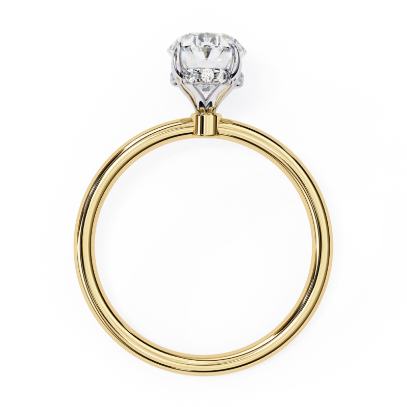 Reverra 14K Gold Solitaire Lab Grown Diamond Minimalist Classic Engagement Ring for Women, CTTW-1.25 - Reverra Jewels Inc.