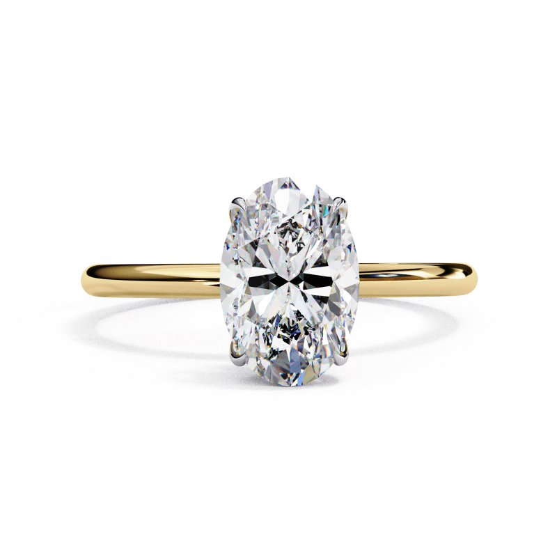 Reverra 14K Gold Solitaire Lab Grown Diamond Minimalist Classic Engagement Ring for Women, CTTW-1.25 - Reverra Jewels Inc.