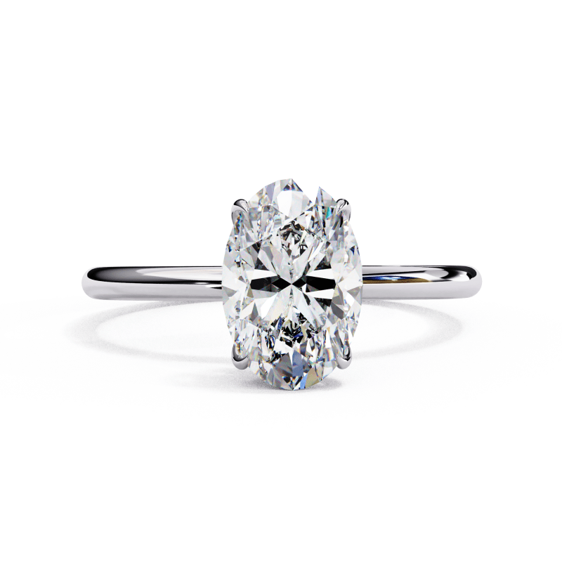 Reverra 14K Gold Solitaire Lab Grown Diamond Minimalist Classic Engagement Ring for Women, CTTW-1.25 - Reverra Jewels Inc.