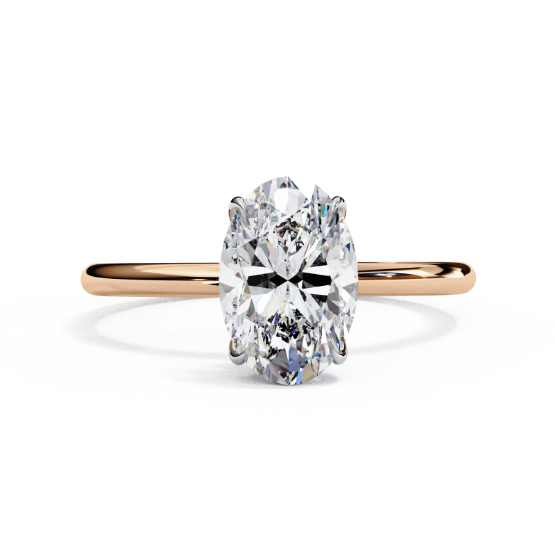 Reverra 14K Gold Solitaire Lab Grown Diamond Minimalist Classic Engagement Ring for Women, CTTW-1.25 - Reverra Jewels Inc.