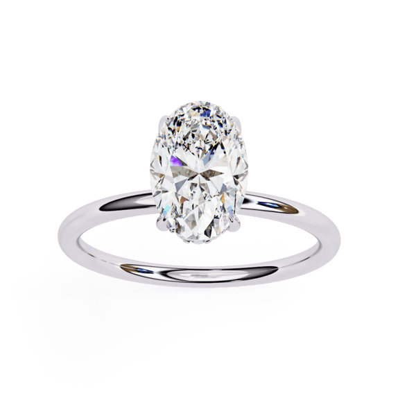 Reverra 14K Gold Solitaire Lab Grown Diamond Minimalist Classic Engagement Ring for Women, CTTW-1.25 - Reverra Jewels Inc.
