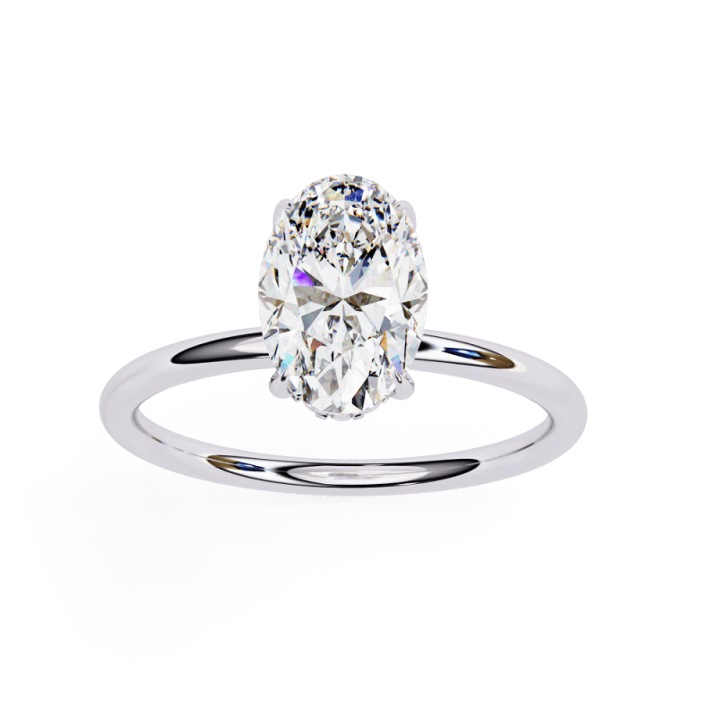 Reverra 14K Gold Solitaire Lab Grown Diamond Minimalist Classic Engagement Ring for Women, CTTW-1.25 - Reverra Jewels Inc.