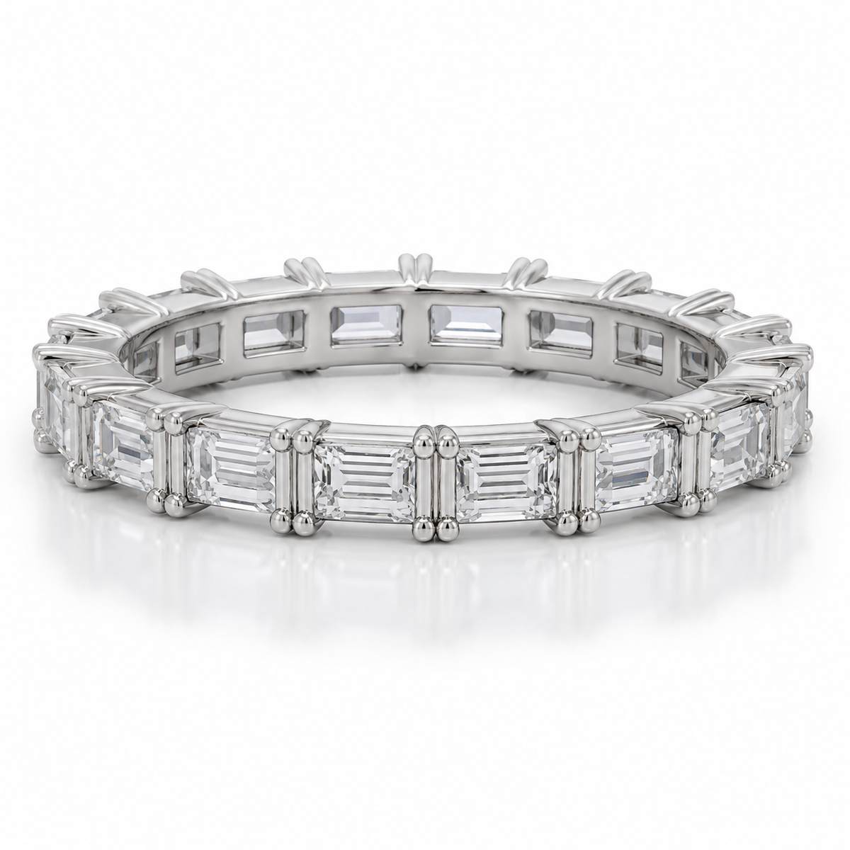 Reverra 14K Gold Lab Grown Diamond East West Eternity Band for Women